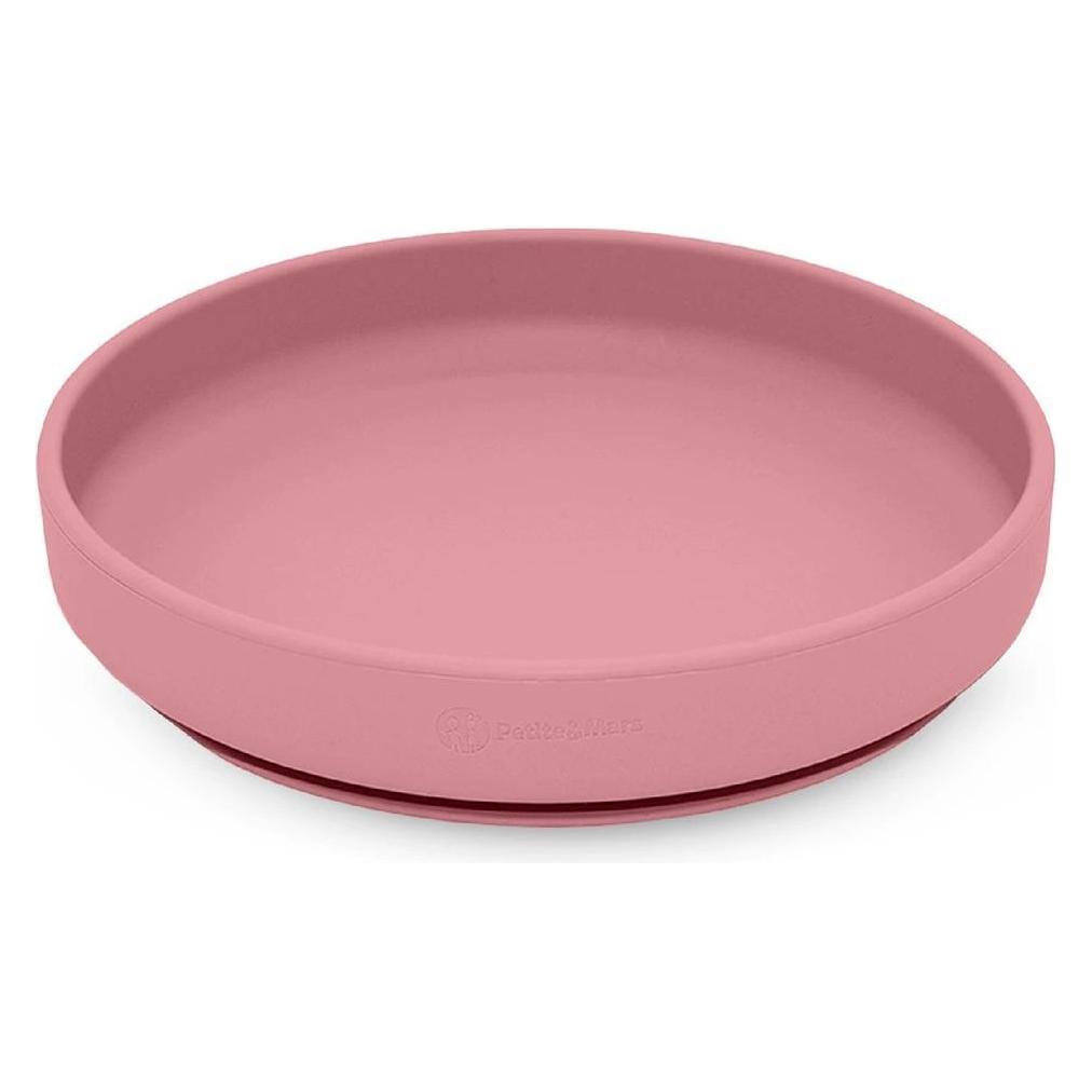 Petite&Mars, Kinderservies + Bestek, Take&Match - Bord Van Voedselveilig Silicone Dusty Rose