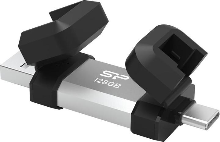 Produktbild Silicon Power 128 GB, USB TYPE-A and TYPE-C FLASH DRIVE, MOBILE C51, Silver (128 GB, USB-A, USB-C)