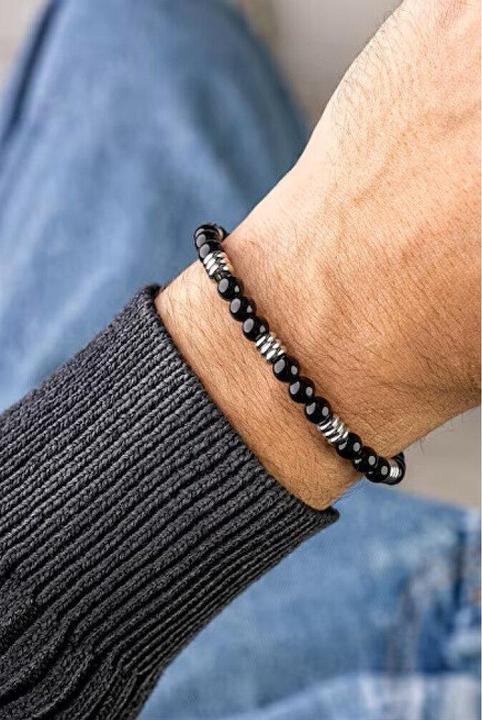 Immagine prodotto Marc Malone -ack beaded bracelet for men MCGB5027