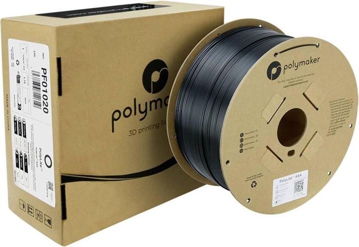 Actual product image Polymaker PolyLite ASA Black 1.75 mm 3,000 g (ASA, 1.75 mm, 3000 g)