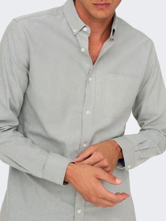 Image du produit Only & Sons Slim Fit Button-Down Col Chemise Oxford (L)