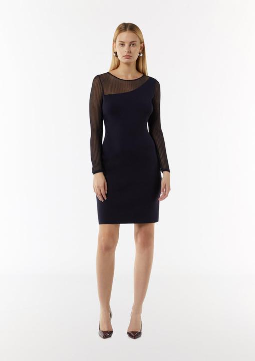 Actual product image Comma Kleid Schmal geschnittenes Strickkleid mit Transparenz-Effekt (44)