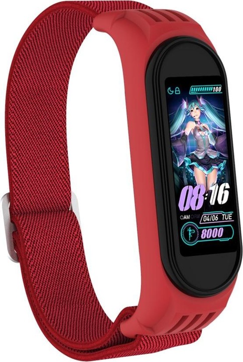 Actual product image Cover-Discount Xiaomi Mi Band - nylon bracelet red (Nylon, Mi Volume 5, Mi Band 4, Mi Band 6, Mi Volume 3)