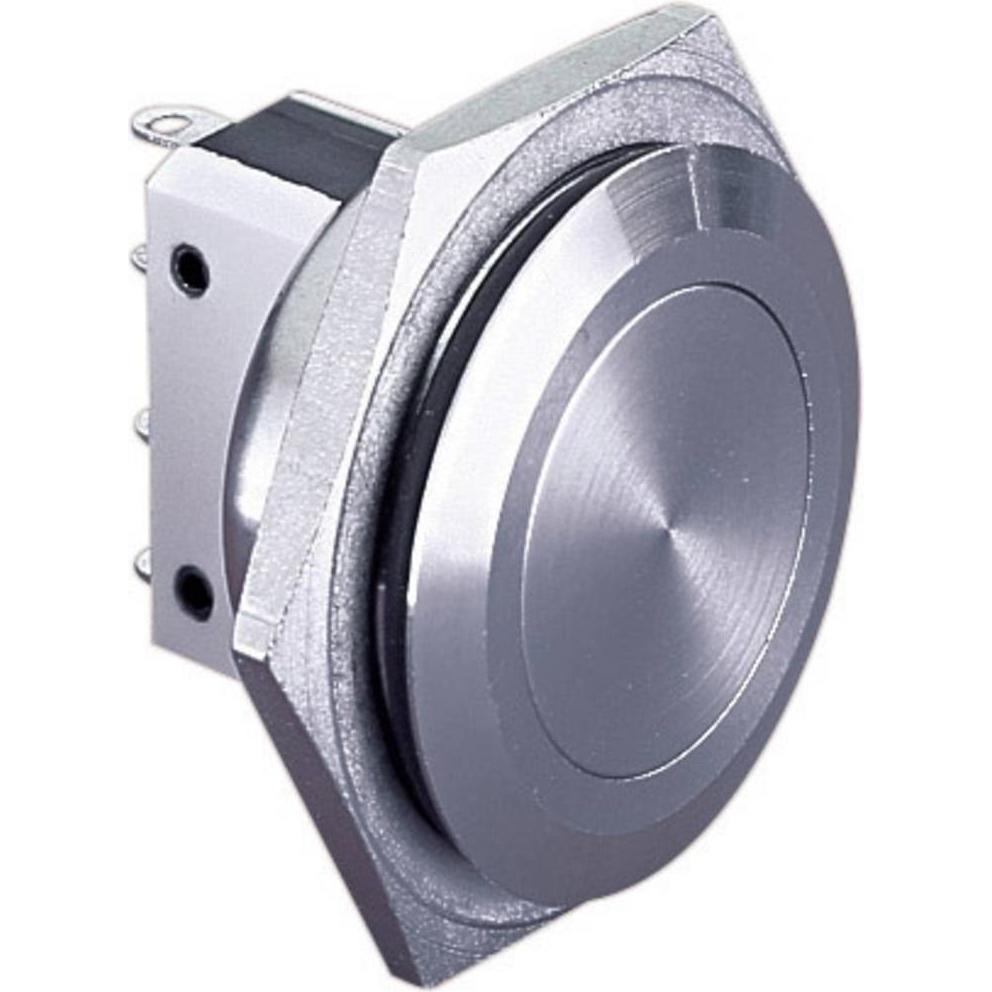 Bulgin Drucktaster PB robust 28mm SPCO, Taster + Schalter, Silber