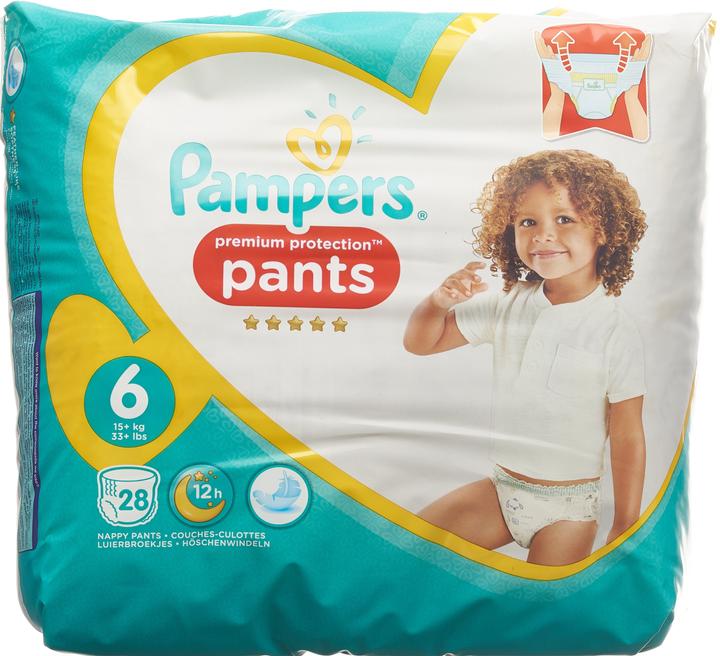 Productafbeelding Pampers Premium beschermingsbroek (Gr. 6, Verplaatsbaar pakket, 28 Stuk)