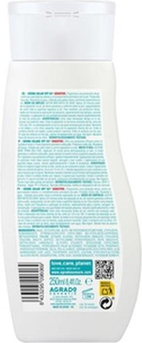 Actual product image Agrado Sensitive Sunscreen SPF 50+ Water Resistant Vegan Formula 250ml (Sun cream face, SPF 50, 250 ml, 3520 g)