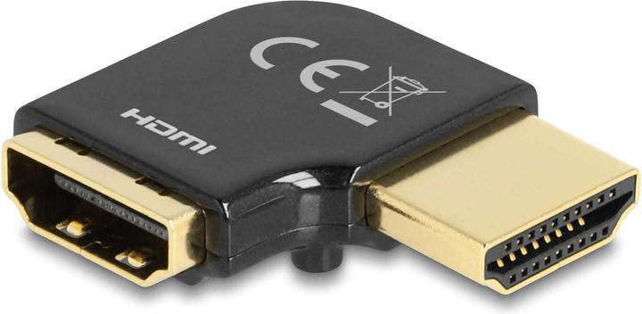 Produktbild Delock HDMI Adapter Stecker zu Buchse 90° links gewinkelt 8K 60 Hz Metall (HDMI, 3 cm)