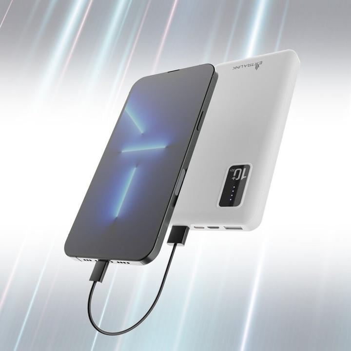 Actual product image Extralink EX.19638 power bank Lithium Polymer (LiPo) White (10000 mAh, 10 W, 37 Wh)