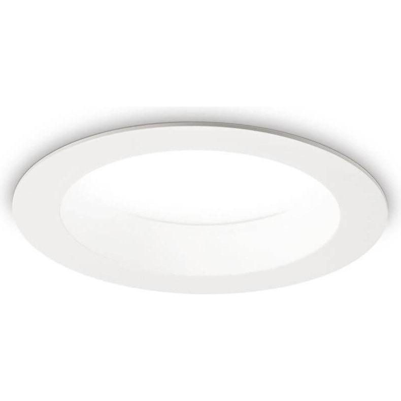Ideal lux, Wandleuchte + Deckenleuchte, BASIC LED Einbauleuchte 15W ⌀144mm Weiss warmweiss 193526 (1750 lm)