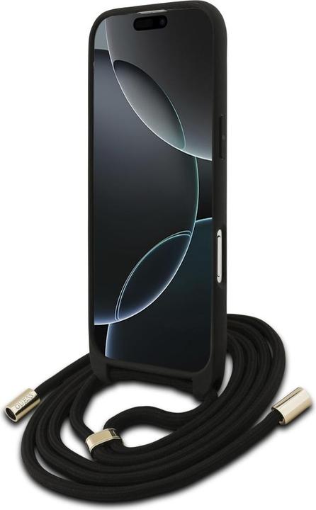 Actual product image Guess Etui 4G Big Logo Cord Stap Crossbody do iPhone 17 Air brązowy (Apple iPhone 17 Pro)