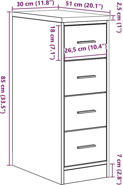 Actual product image vidaXL Garagen-Aufbewahrungsschrank (51 cm, 85 cm)