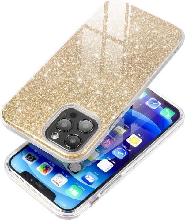 Produktbild König Design Handyhülle für Apple iPhone 6 / 6s Schutzcase Cover Bumper Schale Glitzer Gold (Apple iPhone 6)