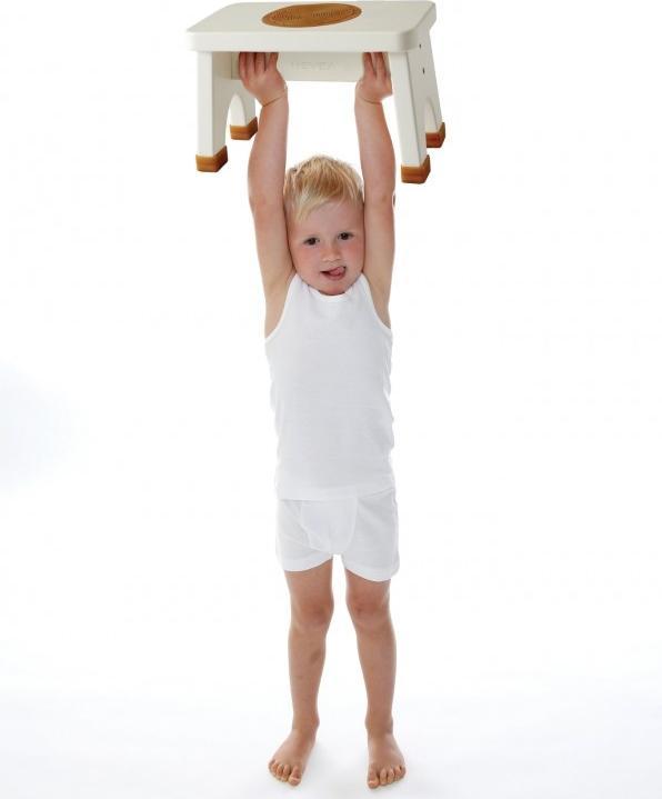 Produktbild Hevea Rubberwood Stool Marshmallow White (Kindersofa)