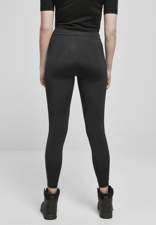 Actual product image Urban Classics Ladies Highwaist Shiny Stripe Leggings (XS)
