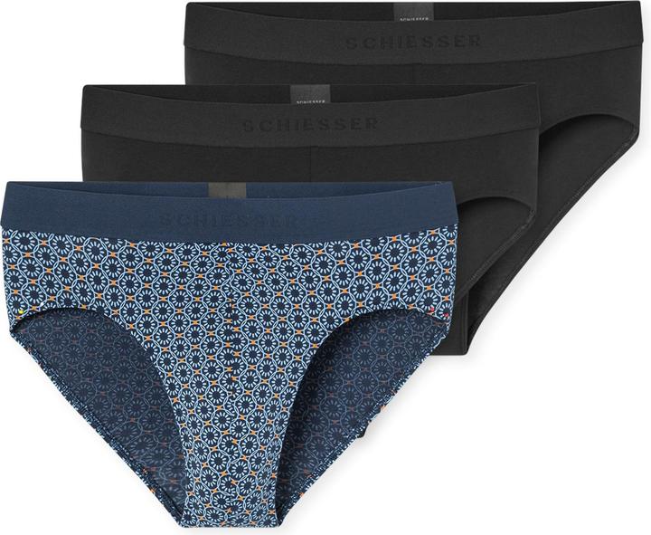 Blau gemustert, Schwarz