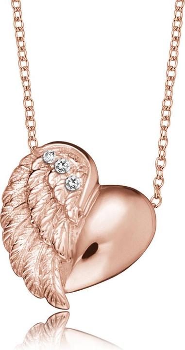 Actual product image Engelsrufer Necklace heart wings rose gold (925 silver, 40 - 44 cm)