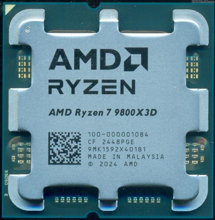 Actual product image AMD Ryzen 7 9800X3D Tray (AM5, 4.70 GHz, 8 -Core)