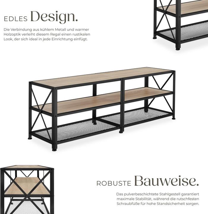 Immagine prodotto tectake Mobile basso (141 x 41,5 x 50,5 cm)