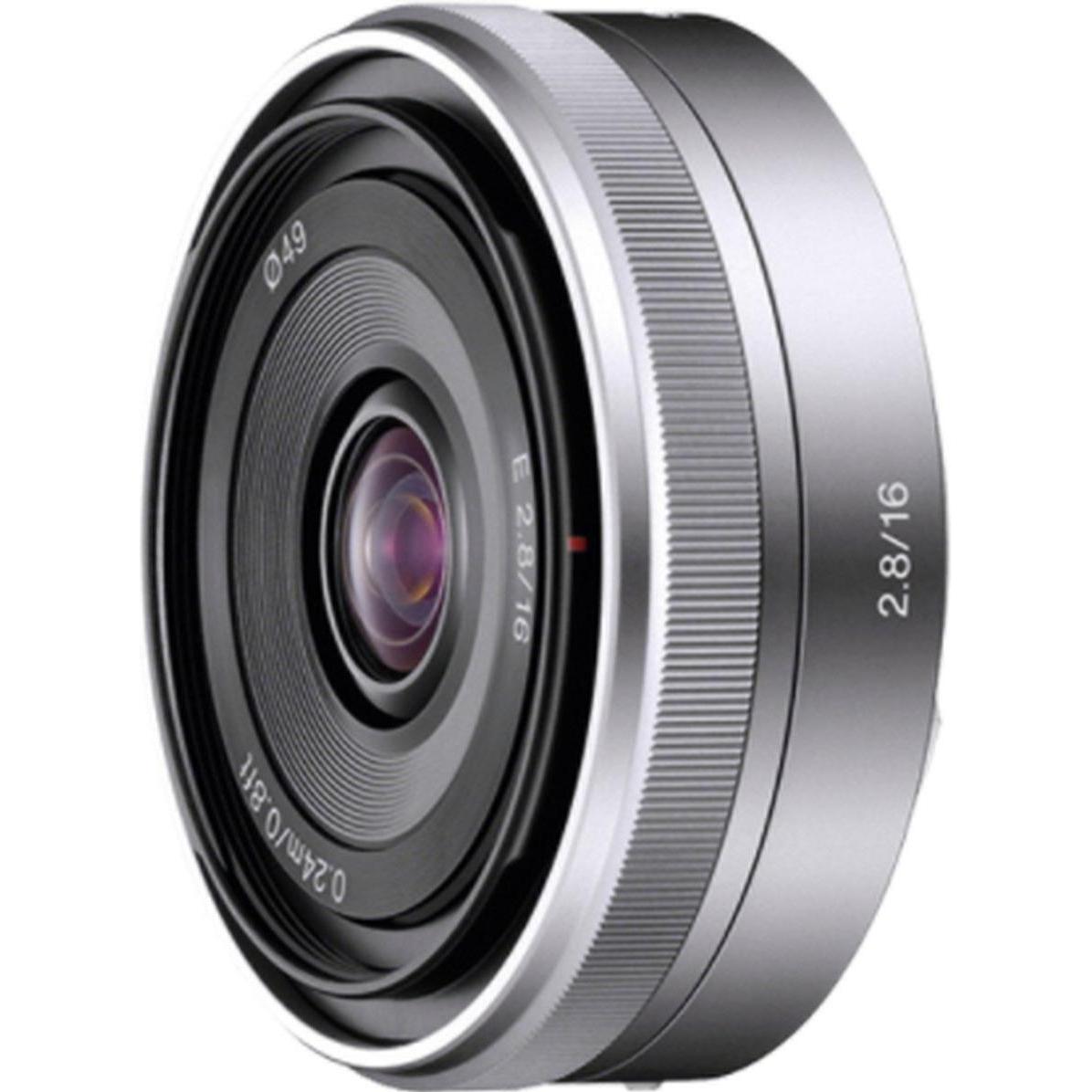 Sony E 16mm f/2.8 (Sony E, APS-C / DX), Objektiv, Silber