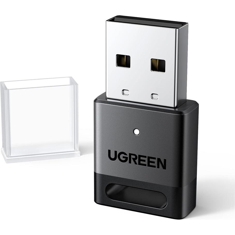 Ugreen Bluetooth Adapter for up to 5 devices, Adattatore audio Bluetooth, Nero