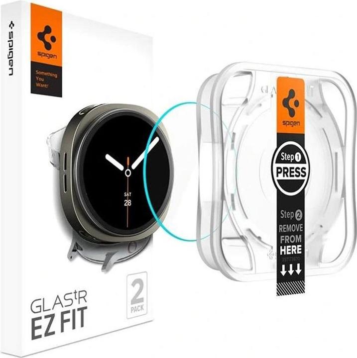 Actual product image Spigen - Glas.tR EZ Fit (2 pack) - Samsung Galaxy Watch8 44mm - Clear
