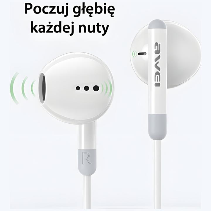 Actual product image Awei słuchawki stereo PC-6T USB-C czarny/black (Cable)
