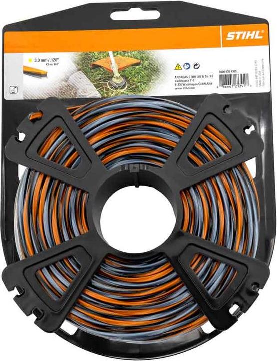 Produktbild Stihl Mähfäden kreuzförmig mit Carbonanteil CF3 Pro 3.0mm, 45m (Rasentrimmer, Trimmerfaden + Fadenspule)