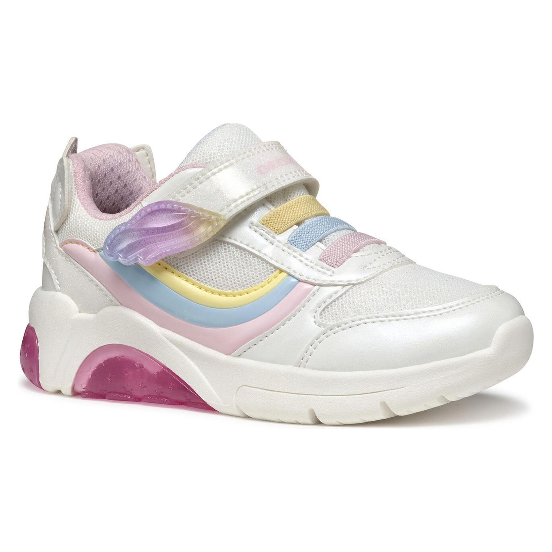 Geox, Mädchen, Sneakers, Fadinlight A, Mehrfarbig, Weiss, (26)