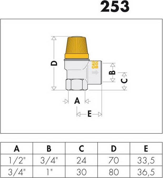 Produktbild Caleffi Solar-Sicherheitsventil 1/2Zollx6 bar