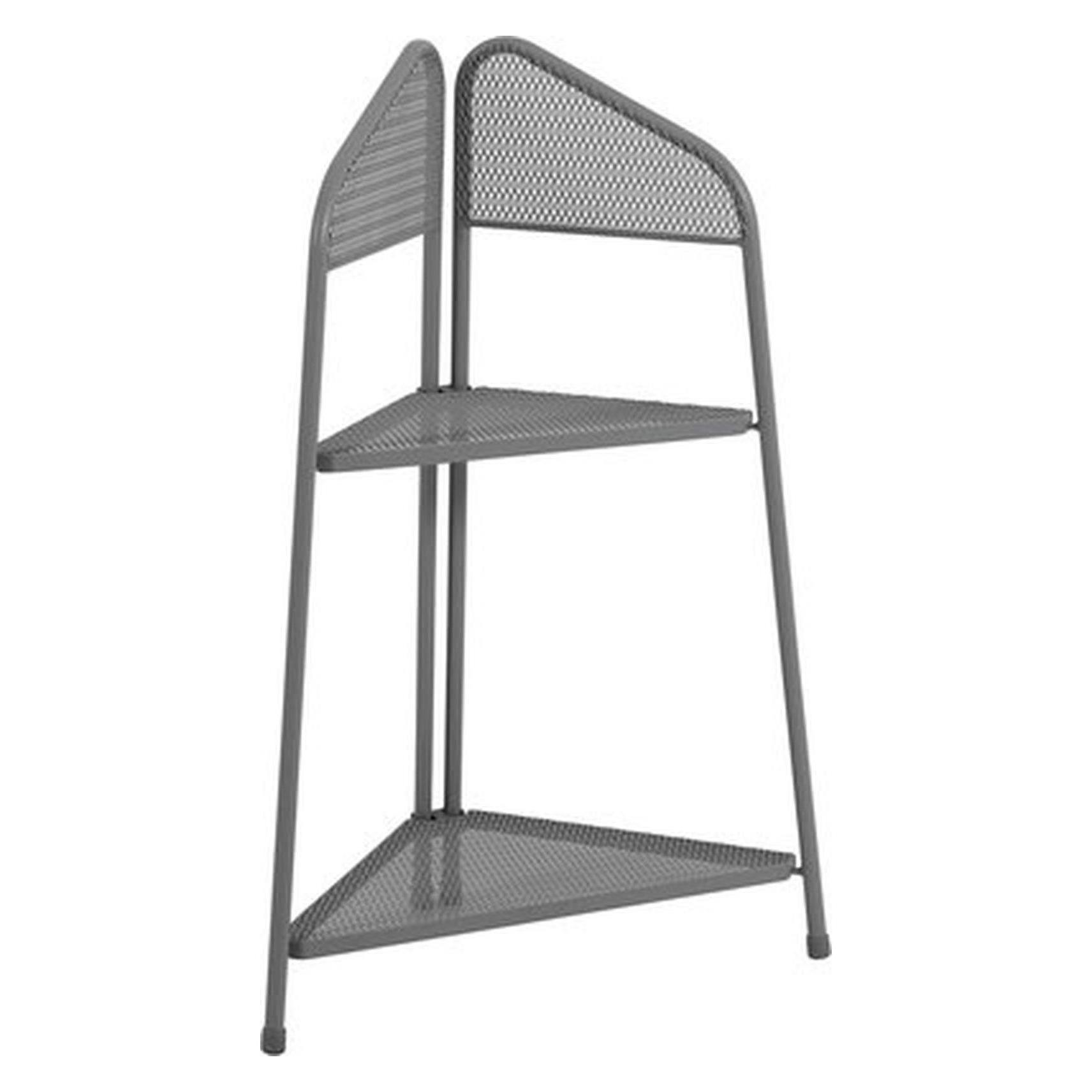 Garden Pleasure, Plantenstandaard + bloementrap, Balkon Hoekplank Gela grijs 100cm
