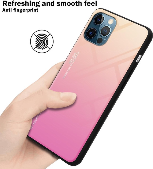 Productafbeelding Cadorabo TPU 2 Kleuren Glazen Hoesje (Apple iPhone 13 mini)