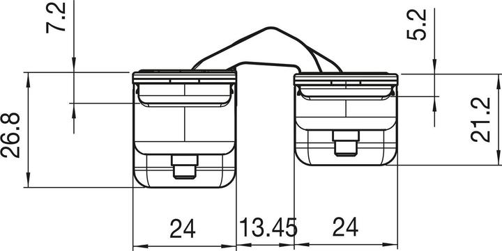 Actual product image Krona Koblenz Door hinge K1019 white