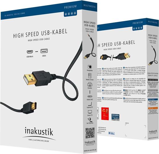 Image du produit Inakustik Premium High Speed USB (3 m, USB 2.0)