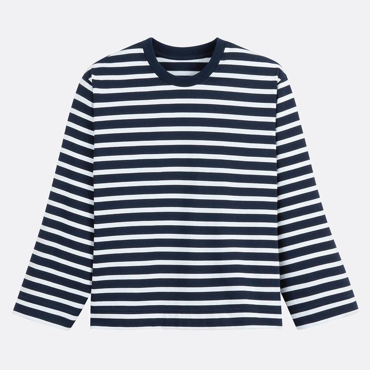 Produktbild La Redoute Collections Gestreiftes Langarmshirt mit rundem Ausschnitt (XL)