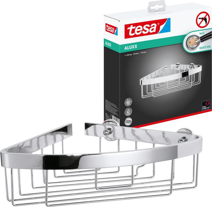 Actual product image tesa ALUXX shower tray incl. adhesive solution without drilling (8.5 x 24.5 x 25 cm)