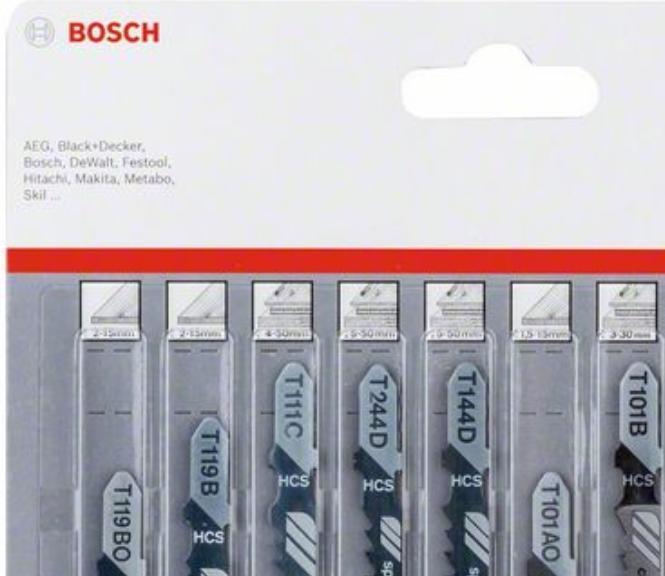 Productafbeelding Bosch Professional Zubehör Decoupeerzaagbladen set Hout en Metaal. 10-delig