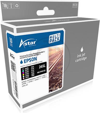Astar 6er-Pack - Schwarz, Gelb, Cyan, Magenta, hell Magenta, hell Cyan - Tintenpatrone (entspri...