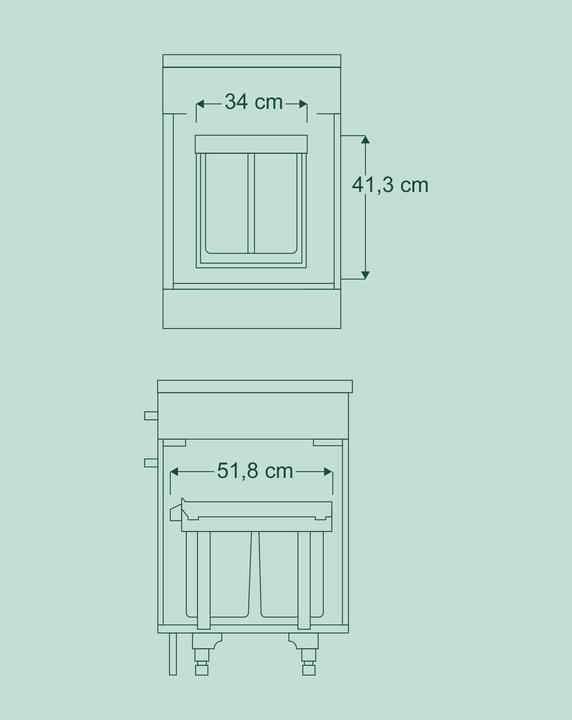 Produktbild Relaxdays Einbaumülleimer (10 l)
