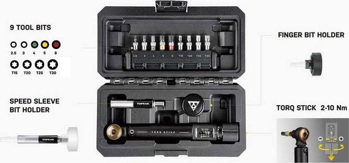 Image du produit Topeak Clé Torq (1/4", 2 Nm, 10 Nm)