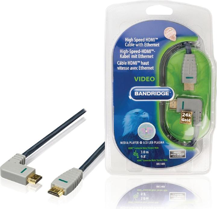 Actual product image Bandridge HighSpeed HDMI cable (3 m)