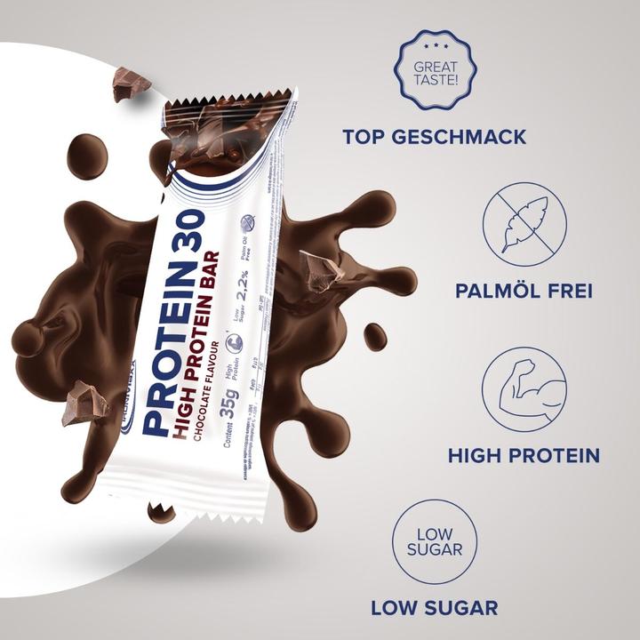 Actual product image IronMaxx Protein 30 Bar (24 x 30G) (Chocolate, 24 pcs., 840 g)