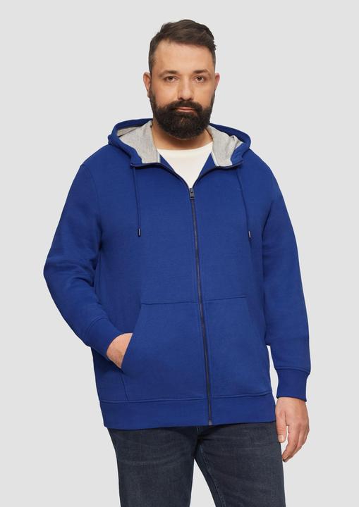 Produktbild s.Oliver Sweatshirt Jacke Sweatshirt-Jacke mit Kapuze und Logo (XXL)