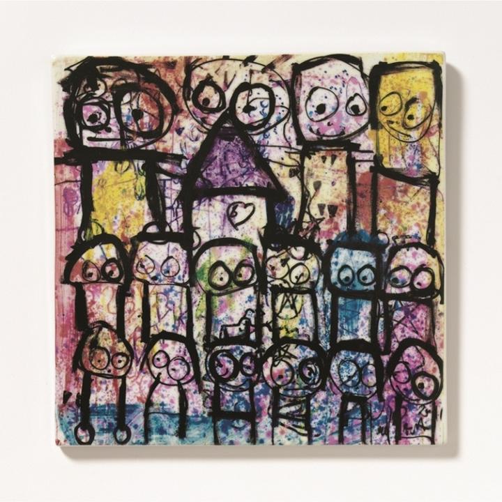 Image du produit Aida Carreaux d'art en porcelaine-d2 (1 x, Dessous de poêle)