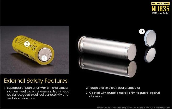 Produktbild Nitecore 18650 USB Akku 3500mAh NL1835r