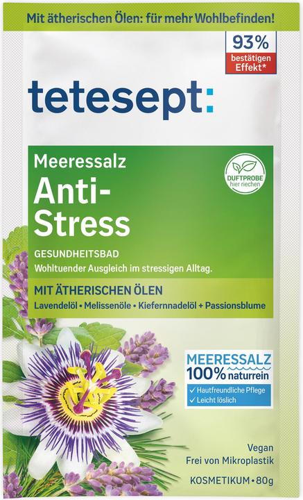 Tetesept Sel de bain anti-stress Sachet (80 ml, Sel de bain)