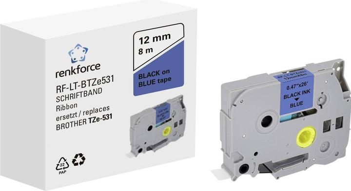 Produktbild Renkforce Schriftband RF-LT-BTZe531 Kompatibel ersetzt Brother TZe-531 12 mm B (1.20 cm, Blau)