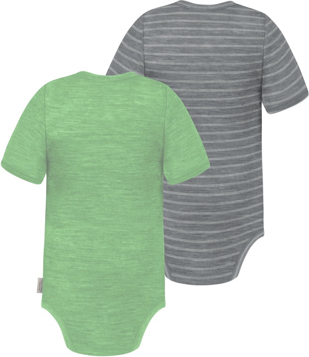 Actual product image Normani Set of 2 baby merino bodysuit short sleeves "Tauranga" - 9293 (98)