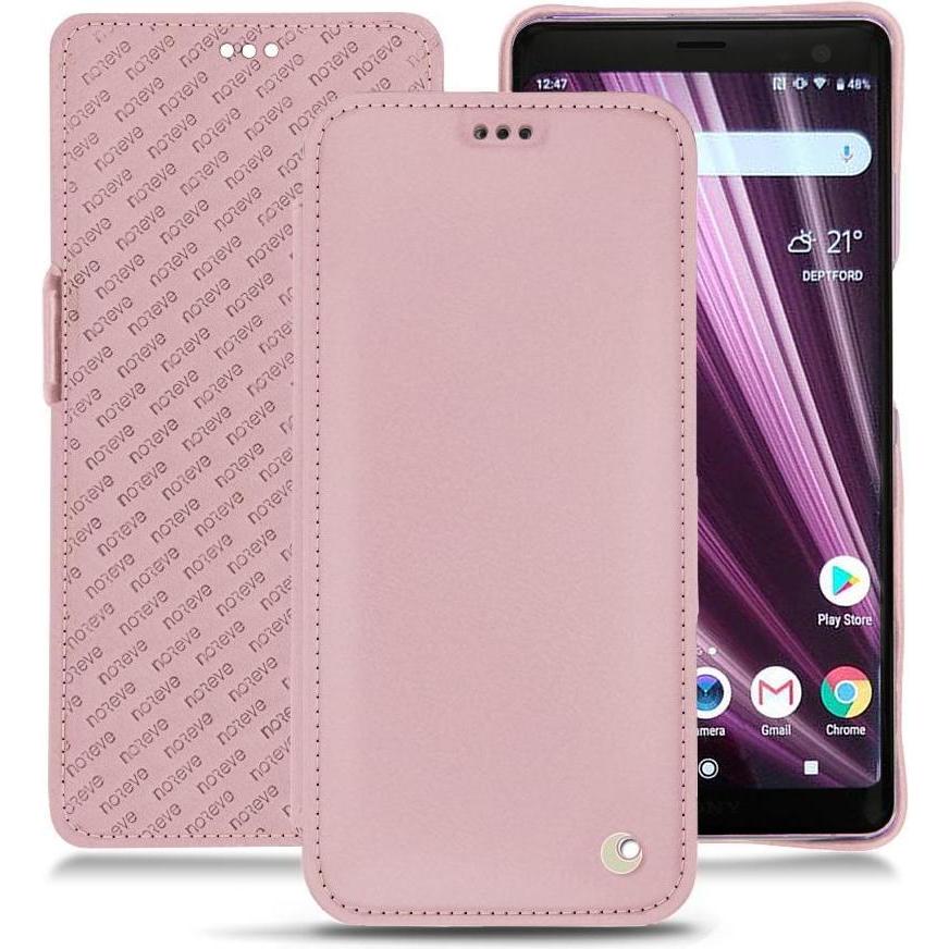 Noreve Lederschutzhülle horizontal (Sony Xperia XZ3), Smartphone Hülle, Rosa