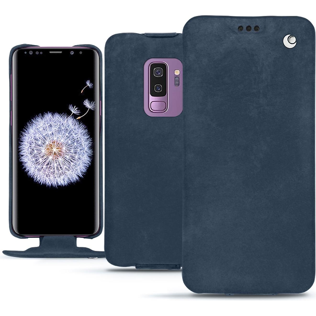 Thumbnail - Noreve Lederschutzhülle vertikal (Samsung Galaxy S9+), Smartphone Hülle, Blau