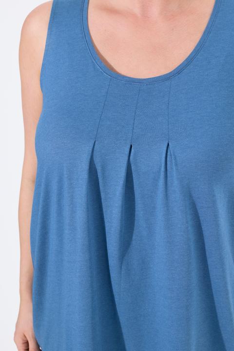 Produktbild Ulla Popken Top, Zierfalten, A-Linie, Rundhals, ärmellos, Modal (54)